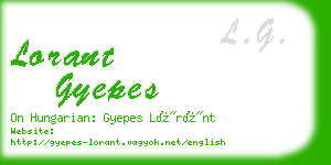 lorant gyepes business card